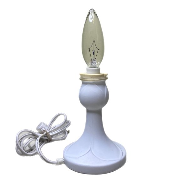 Meico Retro Art Embossed Bisque Porcelain Electric Lamp/Night Light Seashore - Picture 8 of 12